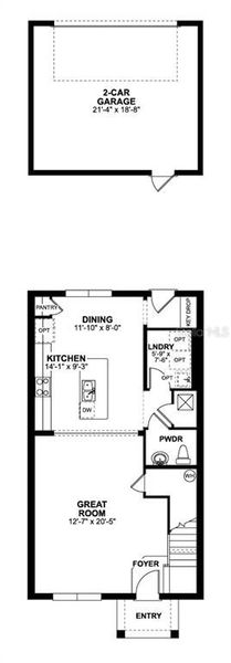 2D floor plan layout of this home in Emerson Pointe, Apopka, FL (Image 3).