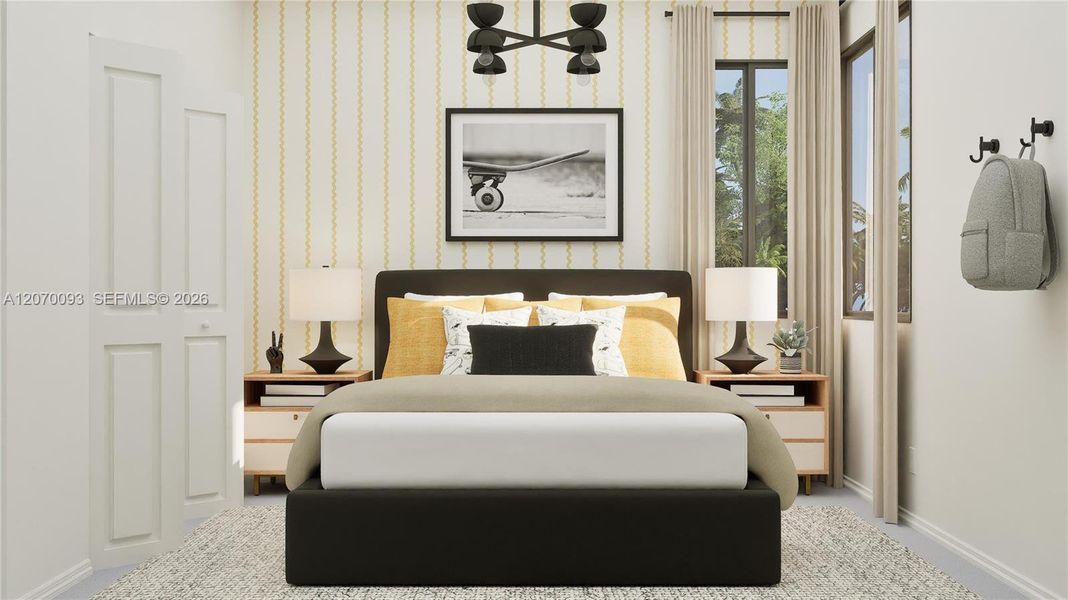 Furnished interior view inside a new home in Coral Breeze, Miami (Image 8).