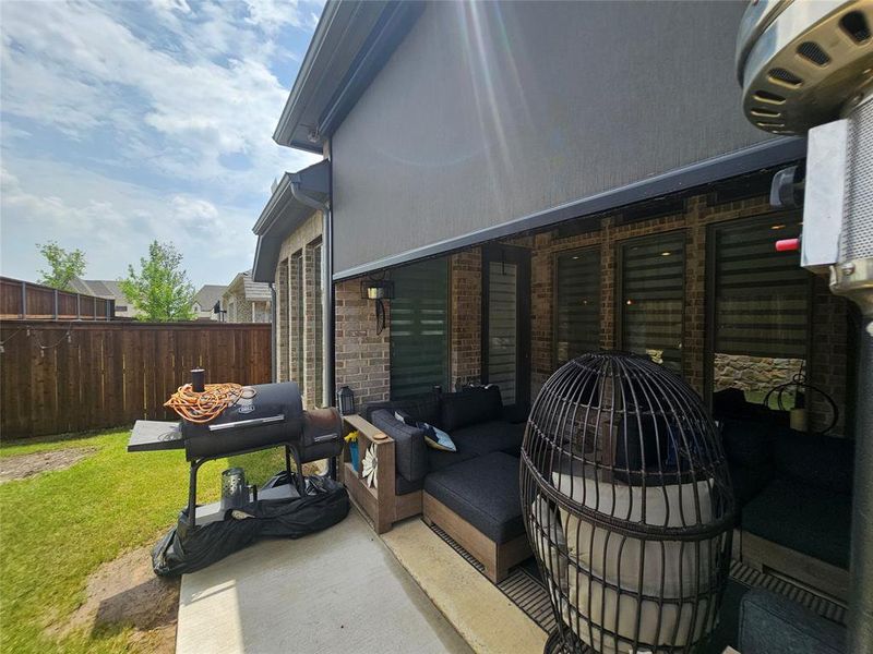 Exterior details and patio area of a home in M3 Ranch, Mansfield (Image 20). Exterior details and patio area of a home in M3 Ranch, Mansfield (Image 20).