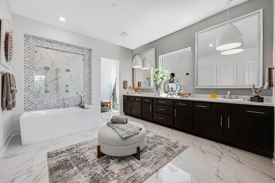 Furnished interior view inside a new home in Travisso, Leander (Image 6).