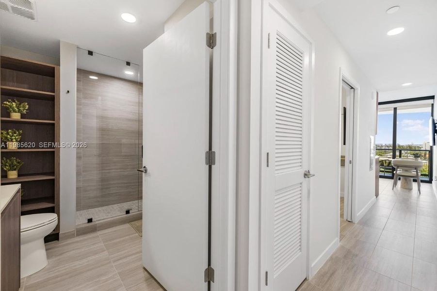 Furnished interior view inside a new home in , Miami Beach (Image 18). Furnished interior view inside a new home in , Miami Beach (Image 18).