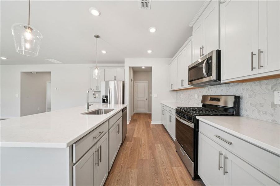 Furnished interior view inside a new home in Parkside at Grayson, Grayson (Image 15).