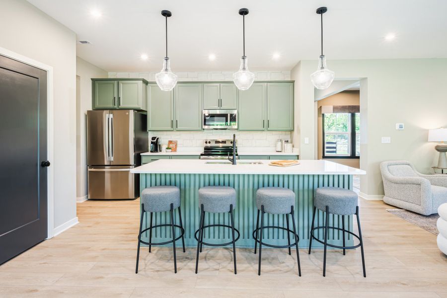 Representative furnished interior of a home built from the Wesley by Fischer Homes in Sage Woods, Dallas (Image 32).