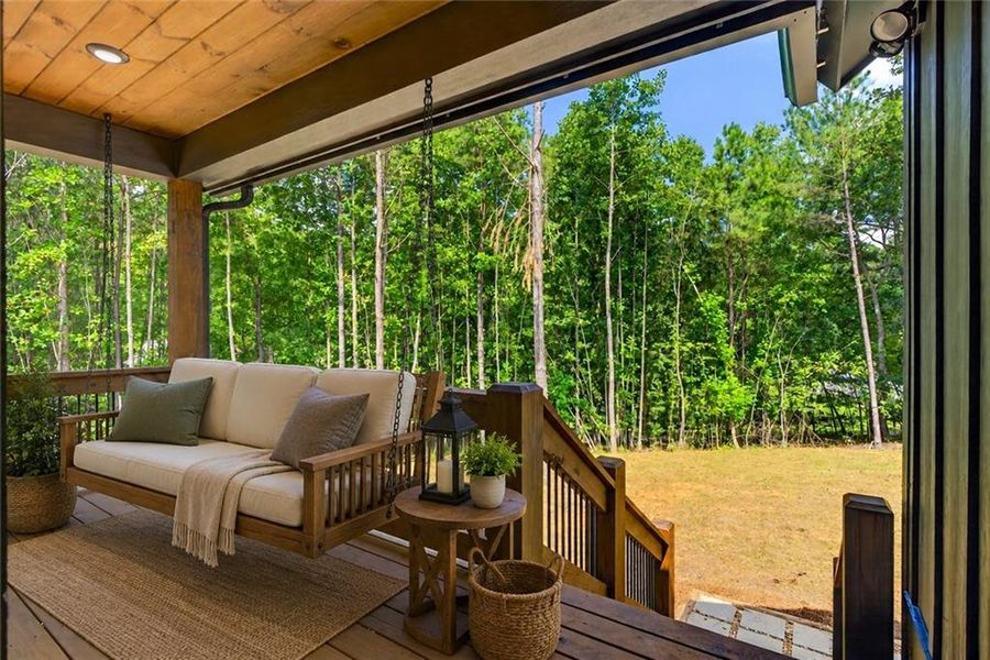 Exterior details and patio area of a home in , Ellijay (Image 34).