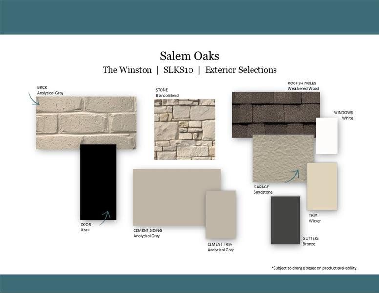 Sample of building materials used in homes in Salem Oaks, Murfreesboro (Image 39).