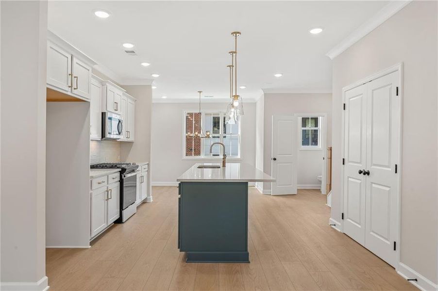 Furnished interior view inside a new home in Townes at South Main, Kennesaw (Image 12).