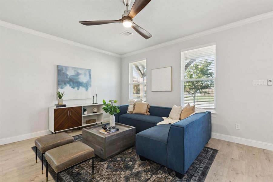 Furnished interior view inside a new home in Lakes of River Trails, Fort Worth (Image 11).