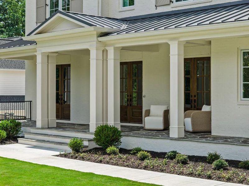 Exterior details and patio area of a home in , Sandy Springs (Image 3). Exterior details and patio area of a home in , Sandy Springs (Image 3).