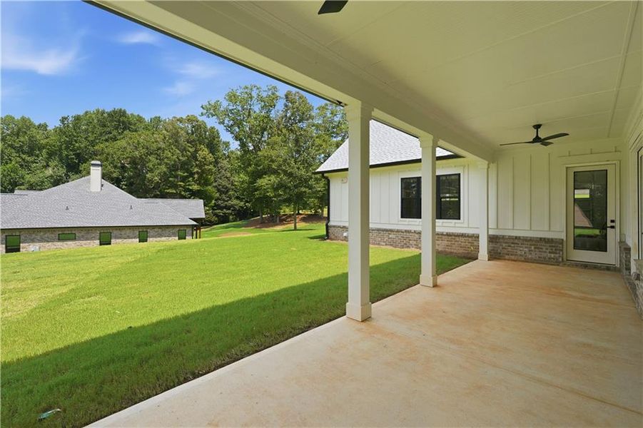Exterior details and patio area of a home in , Commerce (Image 26). Exterior details and patio area of a home in , Commerce (Image 26).