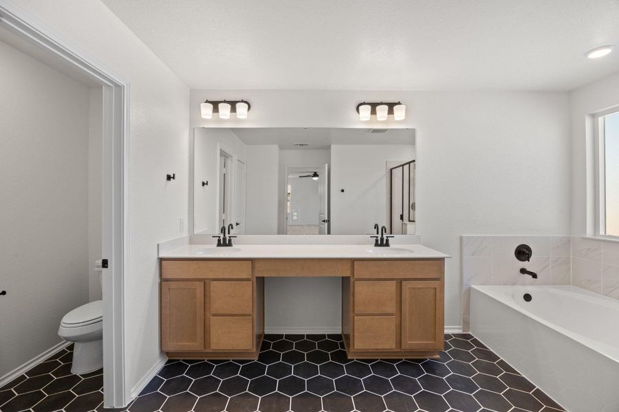 Furnished interior view inside a new home in Salerno - Classic Collection, Round Rock (Image 9).