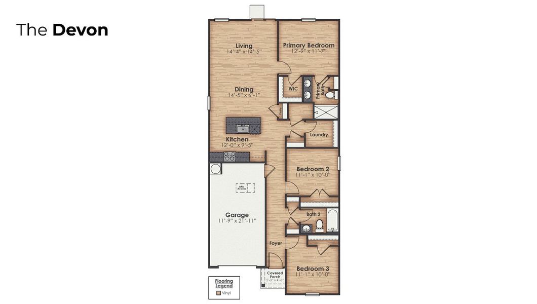 2D floor plan layout of this home in Eagle Creek, Bolivia, NC (Image 3).