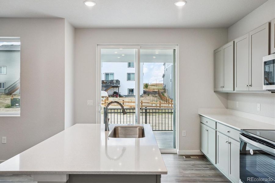 Furnished interior view inside a new home in Spring Valley Ranch, Elizabeth (Image 4). Furnished interior view inside a new home in Spring Valley Ranch, Elizabeth (Image 4).