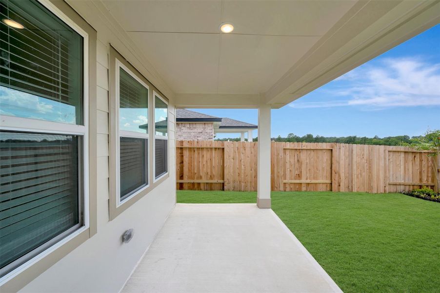 Enjoy the outdoors on the covered patio