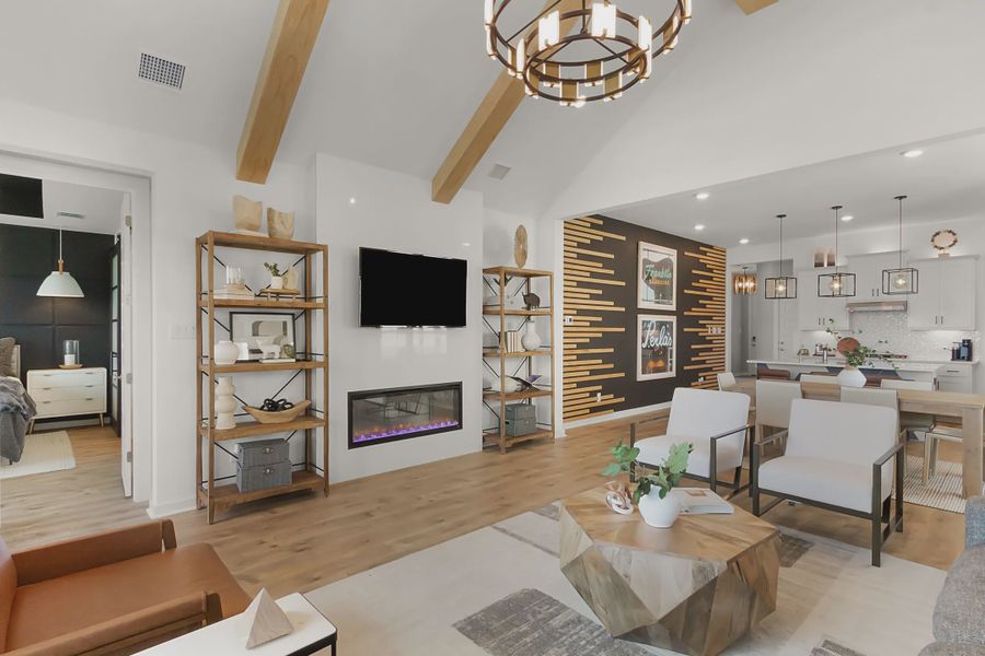 Representative furnished interior of a home built from the Adalynn by Chesmar Homes in Nolina, Georgetown (Image 5).