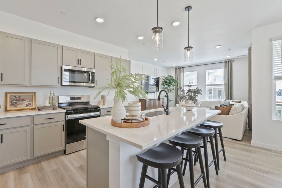 Representative furnished interior of a home built from the Novella Four by Brookfield Residential in Barefoot, Firestone (Image 8).