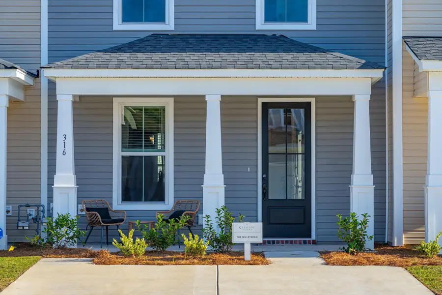 Exterior details and patio area of a home in Lakeview Commons, Goose Creek (Image 3).