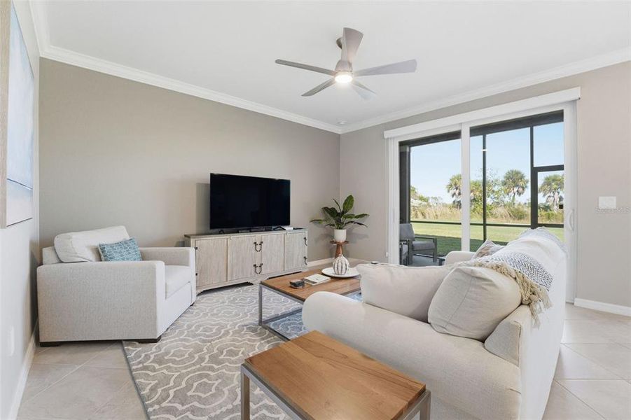 Furnished interior view inside a new home in , Venice (Image 23). Furnished interior view inside a new home in , Venice (Image 23).