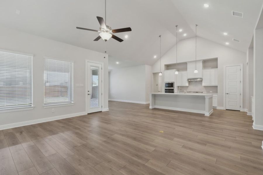 Representative unfurnished interior of a home built from the Andover by Chesmar Homes in Karis, Crowley (Image 8).