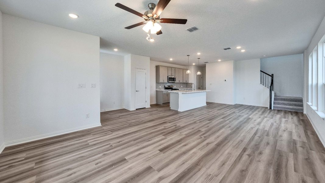 Representative furnished interior of a home built from the Guadalupe by DRB Homes in Spring Creek, Taylor (Image 14). Representative furnished interior of a home built from the Guadalupe by DRB Homes in Spring Creek, Taylor (Image 14).