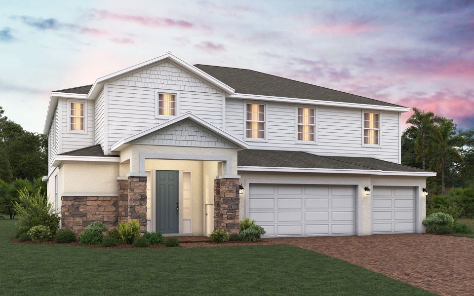 Representative exterior photo of a completed home built from the Sullivan by Trinity Family Builders in Trinity Gardens, Deland, FL (Image 4). Representative exterior photo of a completed home built from the Sullivan by Trinity Family Builders in Trinity Gardens, Deland, FL (Image 4).