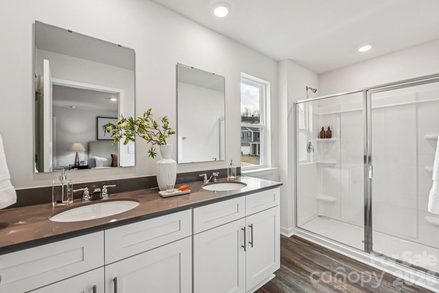 Furnished interior view inside a new home in Reedy Creek Preserve, Charlotte (Image 14).