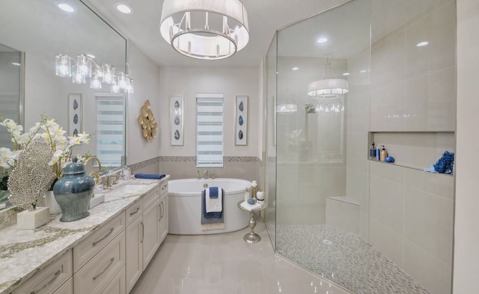 Furnished interior view inside a new home in The Reserve at Plantation Bay, Bunnell (Image 28).