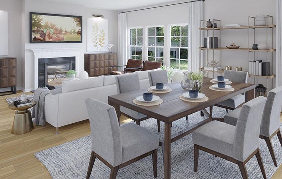 Furnished interior view inside a new home in Sweetgrass at Summers Corner, Summerville (Image 4).