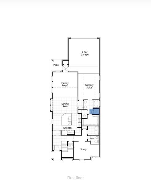 2D floor plan layout for the Lynnwood Plan by Highland Homes in Goodland: 40ft. lots, Midlothian, TX (Image 31).