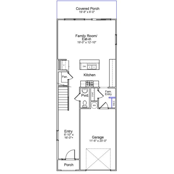 2D floor plan layout of this home in Laurinton Farms, Hopkins, SC (Image 3).