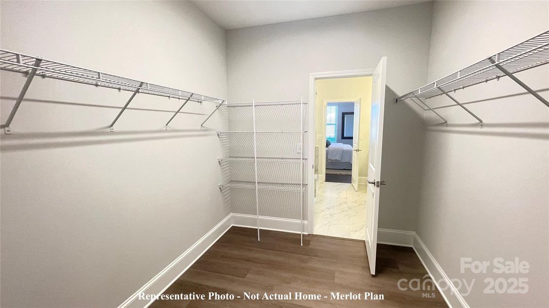 Main Bedroom Closet Example-Merlot Floorplan