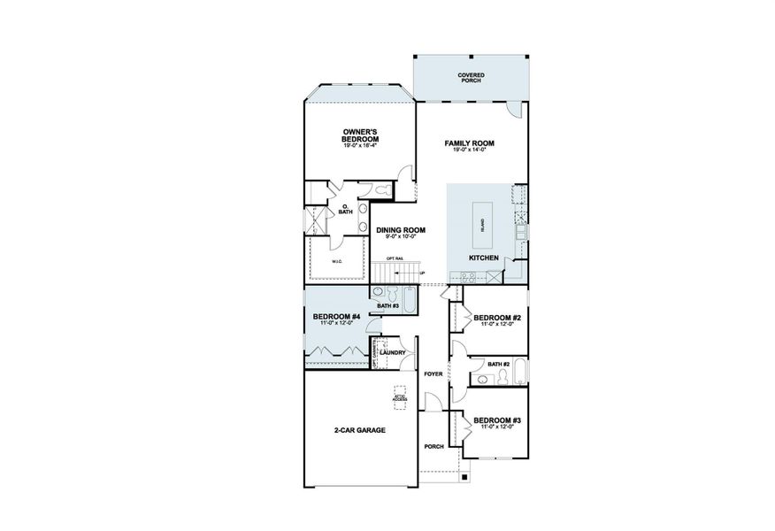 2D floor plan layout of this home in Heritage, Dripping Springs, TX (Image 5).