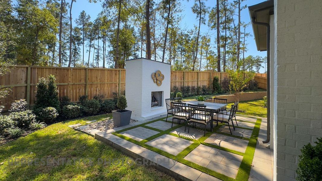 Exterior details and patio area of a home in Fulbrook on Fulshear Creek, Fulshear (Image 2). Exterior details and patio area of a home in Fulbrook on Fulshear Creek, Fulshear (Image 2).