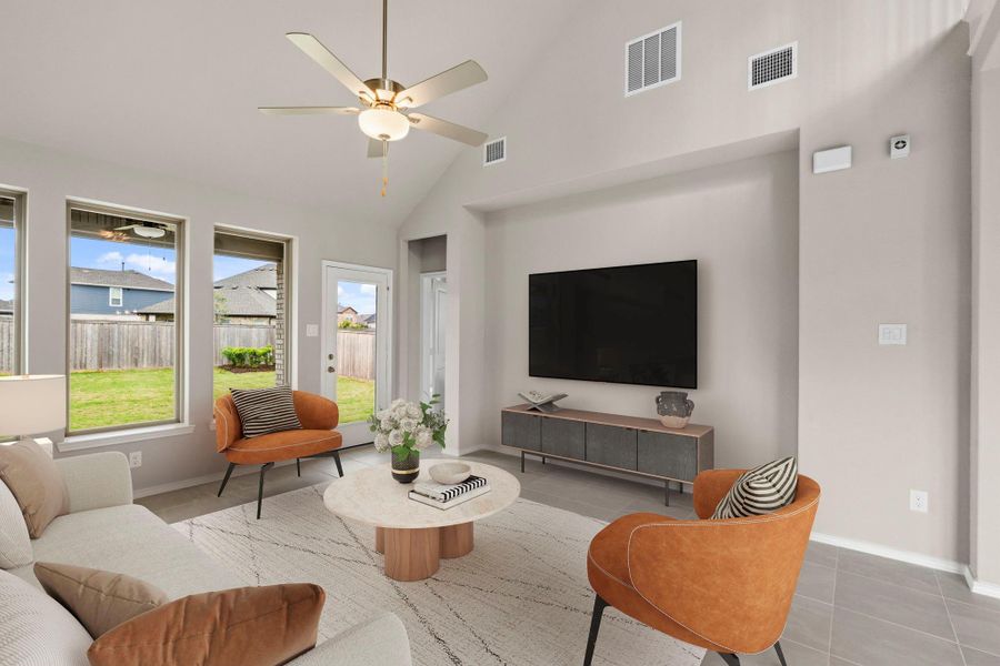 Furnished interior view inside a new home in Bridgeland, Cypress (Image 13).