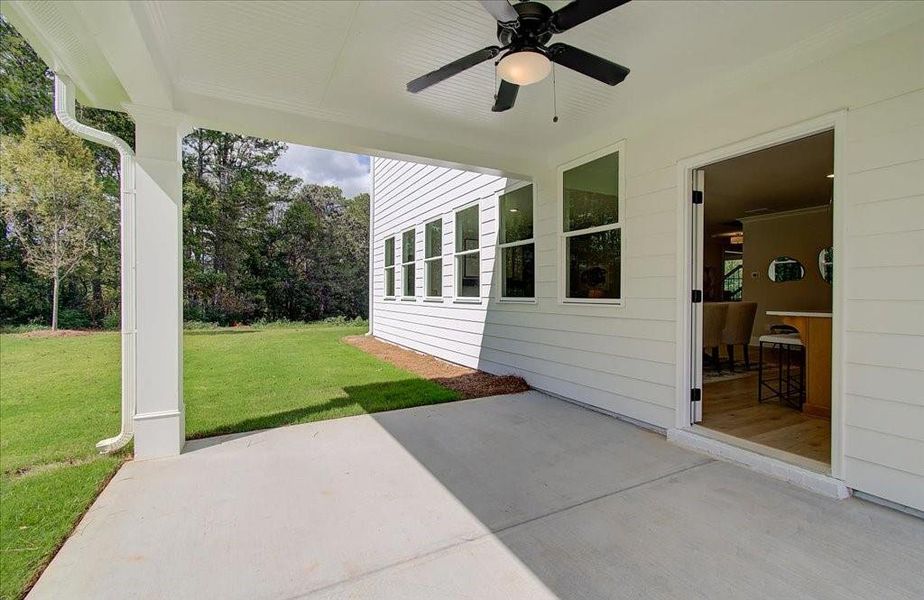 Exterior details and patio area of a home in Autumn Brook, Canton (Image 24).