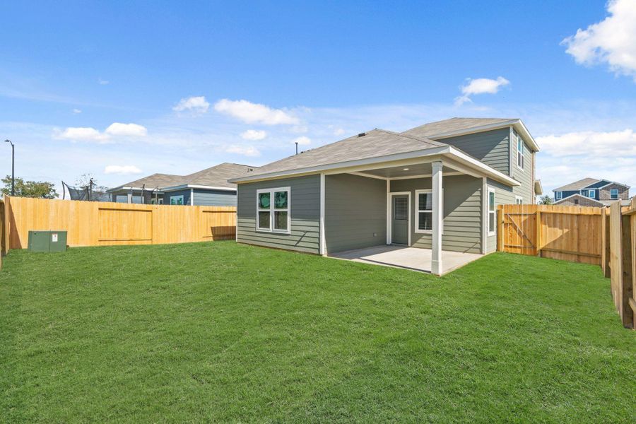 Exterior details and patio area of a home in Laurel Farms, Brookshire (Image 4). Exterior details and patio area of a home in Laurel Farms, Brookshire (Image 4).
