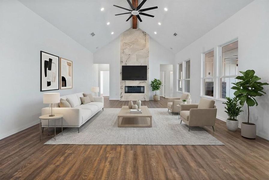 Furnished interior view inside a new home in , Celeste (Image 12).