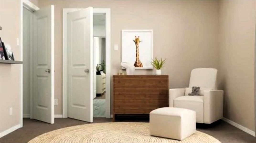 Living area with baseboards