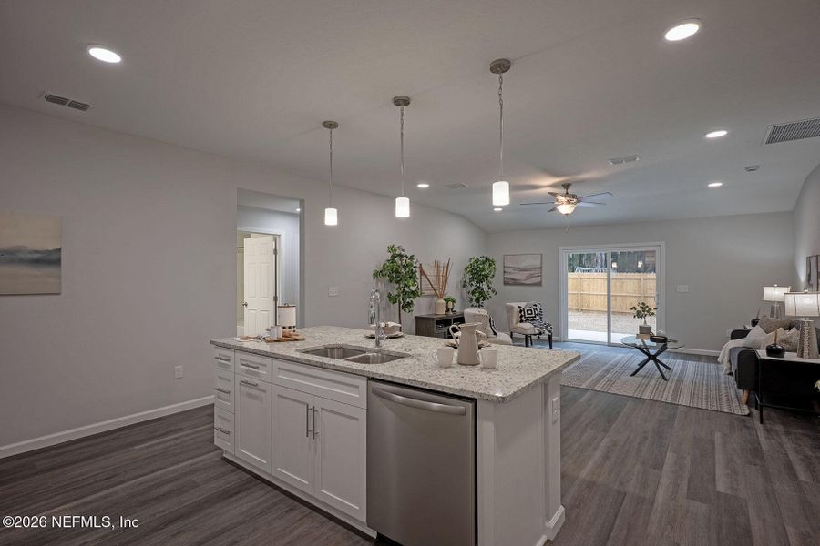 Furnished interior view inside a new home in , Jacksonville (Image 15). Furnished interior view inside a new home in , Jacksonville (Image 15).
