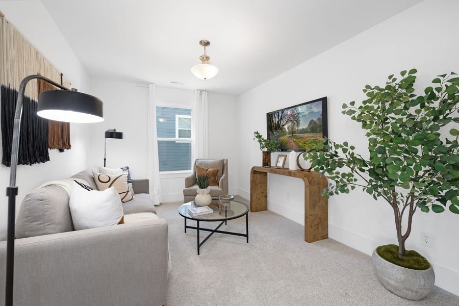 Furnished interior view inside a new home in Edgewater - The Links, Lancaster (Image 15). Furnished interior view inside a new home in Edgewater - The Links, Lancaster (Image 15).