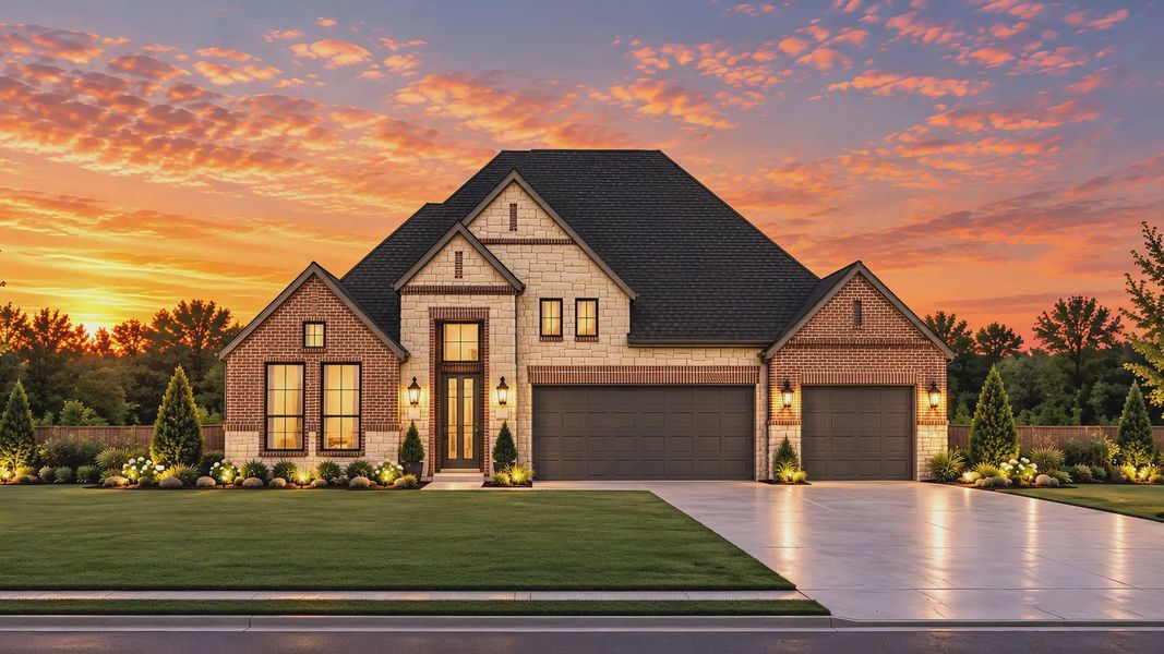 Representative exterior photo of a completed home built from the Sydney by Chesmar Homes in Crescent Bluff, Georgetown, TX (Image 2). Representative exterior photo of a completed home built from the Sydney by Chesmar Homes in Crescent Bluff, Georgetown, TX (Image 2).