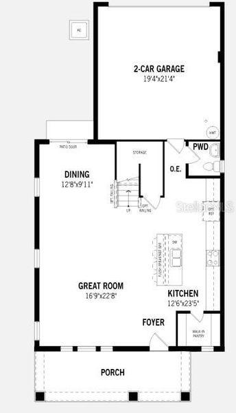 2D floor plan layout of this home in Meridian Parks, Orlando, FL (Image 2). 2D floor plan layout of this home in Meridian Parks, Orlando, FL (Image 2).