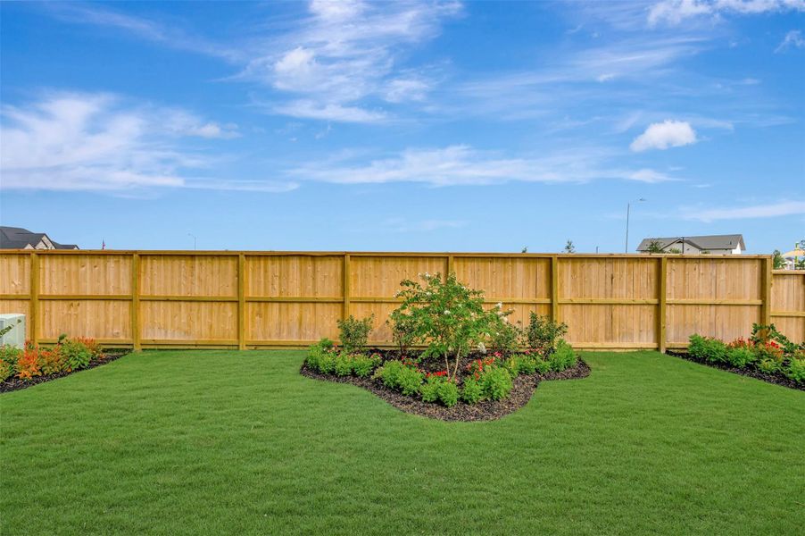 Amazing backyard with lush landscaping Amazing backyard with lush landscaping