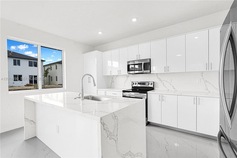 Furnished interior view inside a new home in , Miami (Image 14).