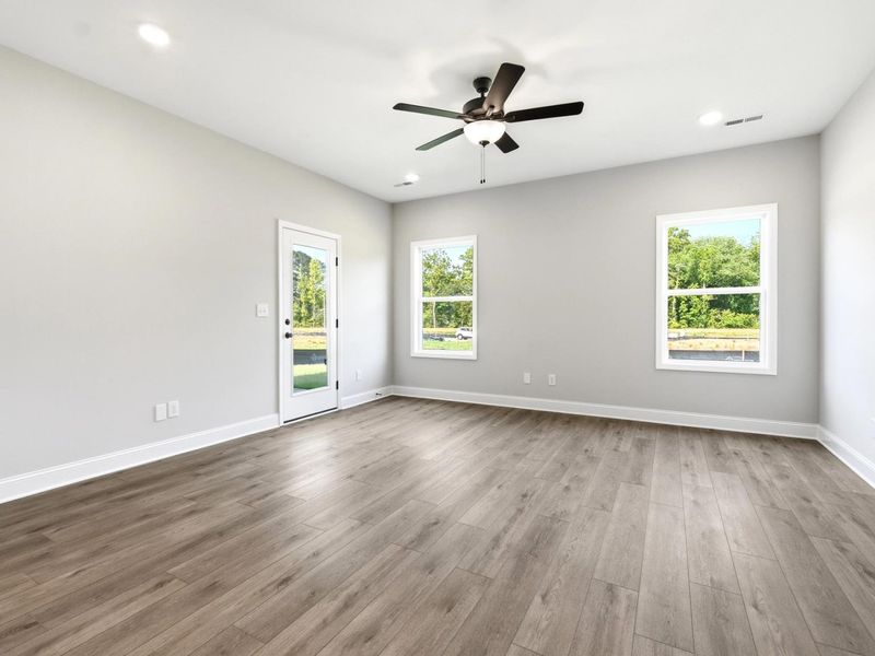 Representative unfurnished interior of a home built from the The Russell A by Davidson Homes LLC in Bailey Park, Fayetteville (Image 27). Representative unfurnished interior of a home built from the The Russell A by Davidson Homes LLC in Bailey Park, Fayetteville (Image 27).