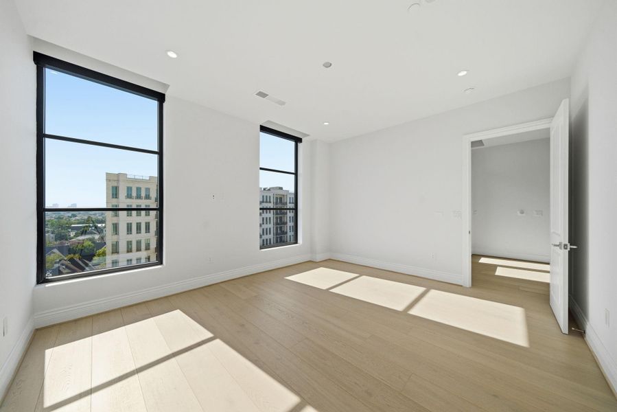 Primary bedroom boast ample space for a separate seating area and a canvas ready for customizing. Primary bedroom boast ample space for a separate seating area and a canvas ready for customizing.