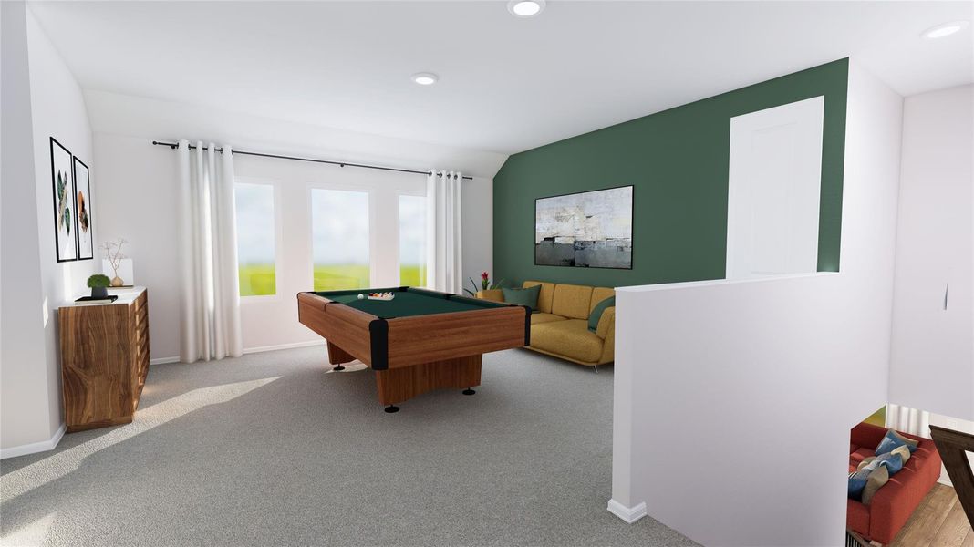 Furnished interior view inside a new home in Anniston, Katy (Image 21). Furnished interior view inside a new home in Anniston, Katy (Image 21).