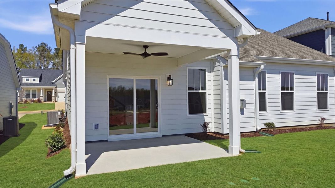 Exterior details and patio area of a home in Mulberry Estates, Simpsonville (Image 4).