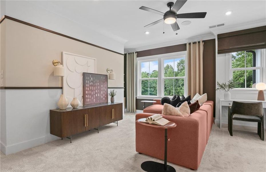 Furnished interior view inside a new home in Sterling Pointe, Cumming (Image 11).