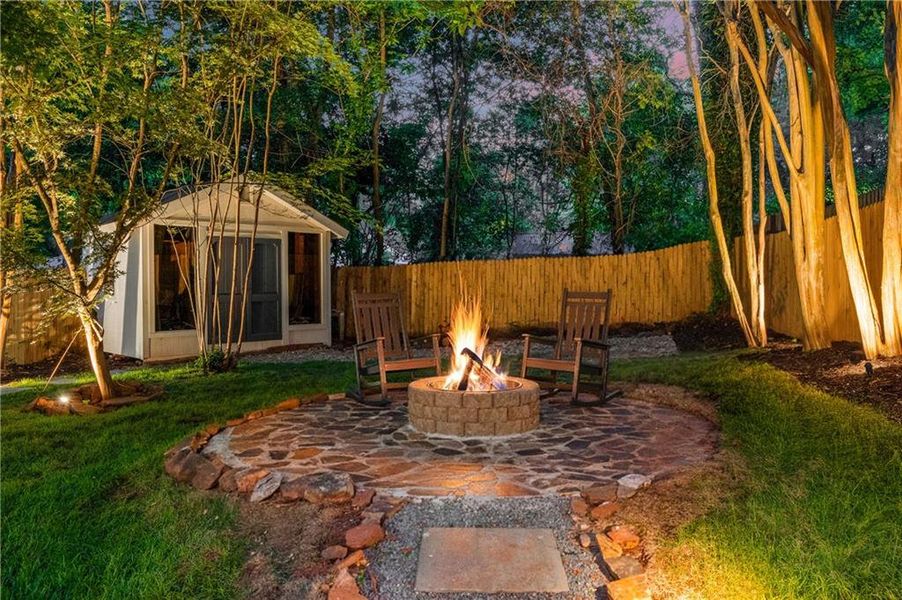 Exterior details and patio area of a home in , Atlanta (Image 27).