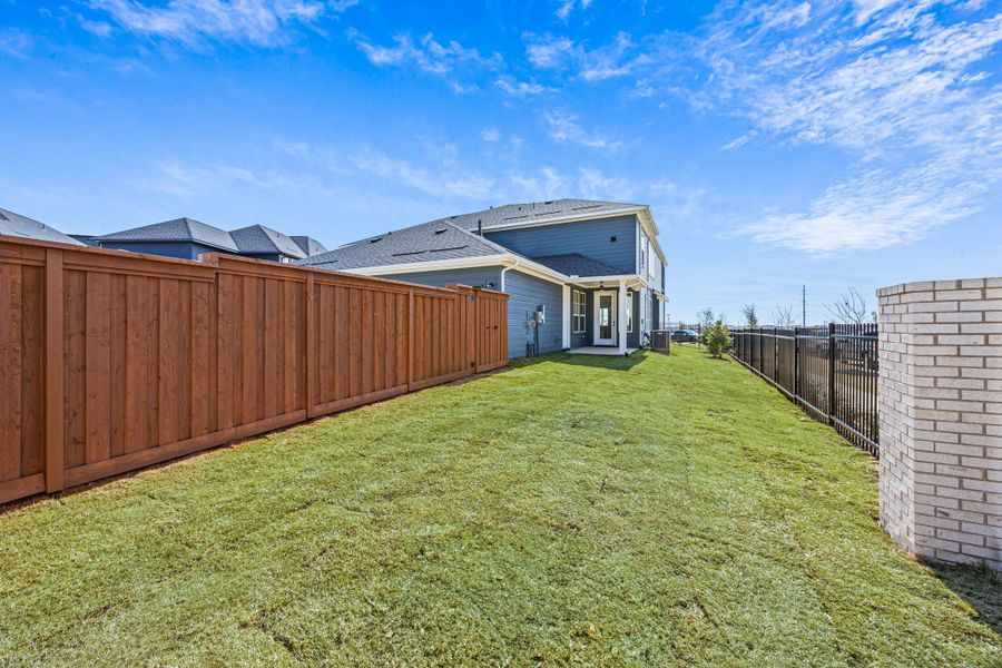 Exterior details and patio area of a home in Fields, Frisco (Image 3). Exterior details and patio area of a home in Fields, Frisco (Image 3).